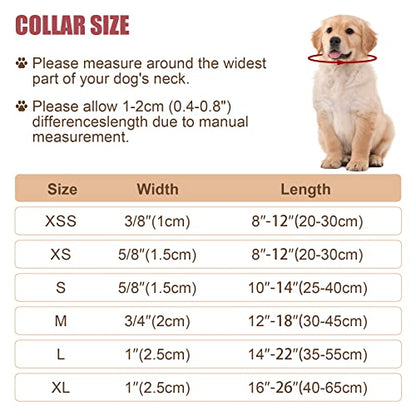 Reflective Dog Collar with Buckle Adjustable Safety Nylon Collars for Small Medium Large Dogs, Black S - color: Black, size: Small :Width 5/8",Neck 10-14"