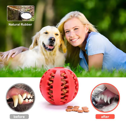 Interactive Dog Ball Toy, Treat Dispensing Puzzle, Slow Feeder for Dogs (Blue) - color: Blue