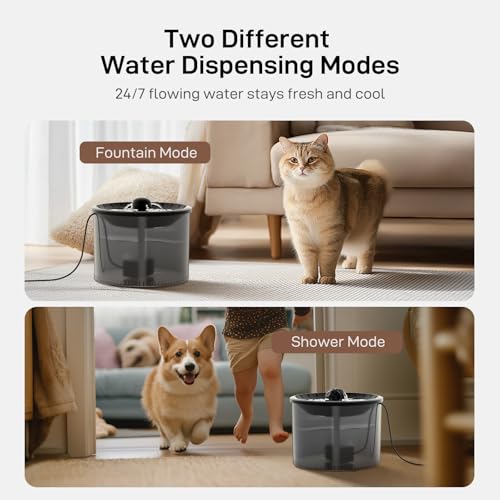 Automatic Cat Feeder and Water Fountain: 3L Timed Precise Cats Food Dispenser& Reliable Programming 1-6 Meals/Day- 3L Cat Water Dispenser with Filter- Auto Pet Feeder Easy to Clean