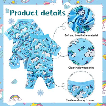 3 Pieces Dog Pajamas Puppy Soft Pets Clothes Dog Jumpsuit for Small Medium Large Pets Cute Apparel Bodysuits for Girl and Boy, 3 Styles(M Fits 5.5-7.7 lbs) - size: M Fits 5.5-7.7 lbs
