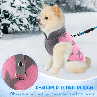Reginary 10 Pack Medium Dog Sweaters Fleece Pet Dog Clothes with Leash Ring Soft Warm Winter Puppy Plaid Shirt(Bright) - size: Medium,6.6-8.8 lb, style: Bright