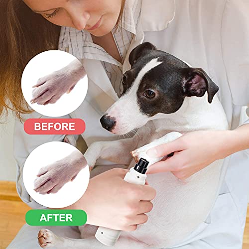 Casfuy Dog Nail Grinder with LED Light - Upgraded 2-Speed Electric Pet Nail Trimmer Powerful Painless Paws Grooming & Smoothing for Small Medium Large Dogs & Cats (White) - color: White