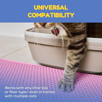 Cat Litter Mat. Easy to Clean, Waterproof, Urine-Proof