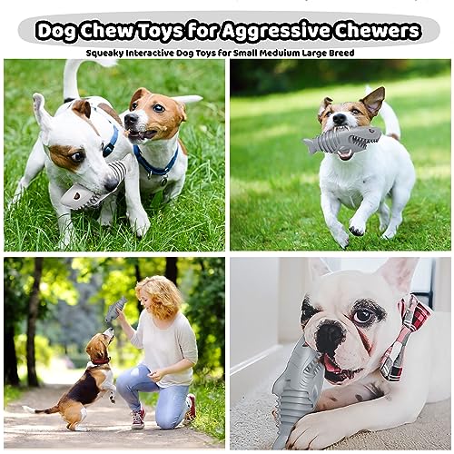 Dog Chew Toys for Aggressive Chewers, Indestructible Tough Durable Squeaky Interactive Dog Toys Teeth Cleaning Dog Chew Toy for Small Meduium Large Breed - color: SY