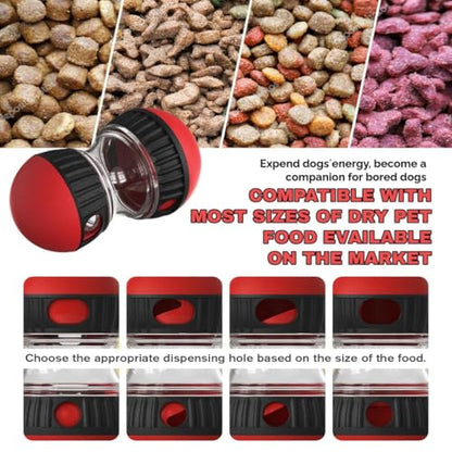 Ball Interactive Dog Toy, Food Adjustable Dispensing Dog Toy Kibble, Treats Small Big Breed, Interactive Bowl and for Dogs Puppy Puzzle Toys Large, Pets Memory Activity, Easter Treats pet Games