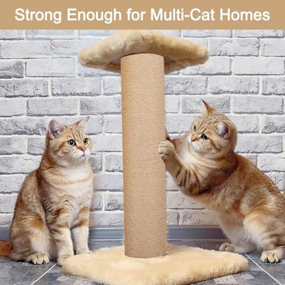 6 Pack Cat Scratching Post Replacement, 15.7 x 3.8 Inches Jute Rope Scratching Post Refill with M8 Screws for Indoor Kittens Tower (Yellow)