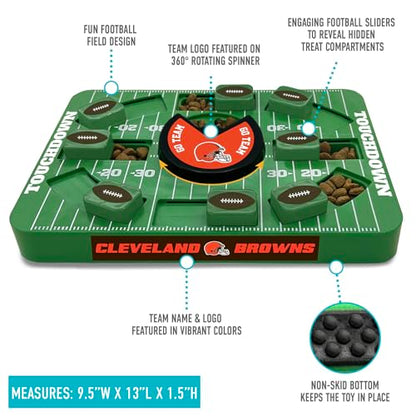Pets First NFL Cleveland Browns Large Puzzle Toy, New Size, Interactive Dog Treat & Slow Feeding Toy - color: CLEVELAND BROWNS, size: Large