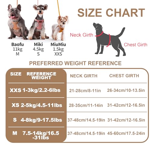No Pull Dog Harness with Multifunction Dog Leash,Soft Adjustable No Choke Escape Proof Pet Harness Vest for Medium Dogs,Denim Mocha Brown,M - color: Pocket-Brown, size: M