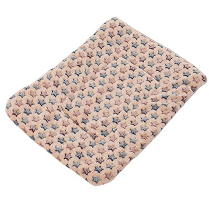 Warm Dog Blanket for Winter | Soft Flannel & Fleece Pet Bed Mat | Cozy Sleeping Blanket for Dogs/Cats/Small Pets | Machine Washable, Portable (M Size 55 * 42CM) - size: M size 55*42CM