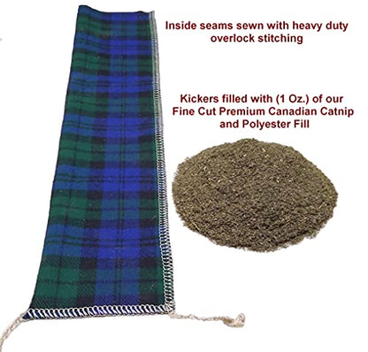 15” Refillable Catnip Kicker Toy for Cats – Handmade in USA Plush Kick Stick Filled with 1 oz Premium Catnip & Extra Catnip Included – Interactive Kick Toy (Cobalt Blue) - color: Cobalt Blue