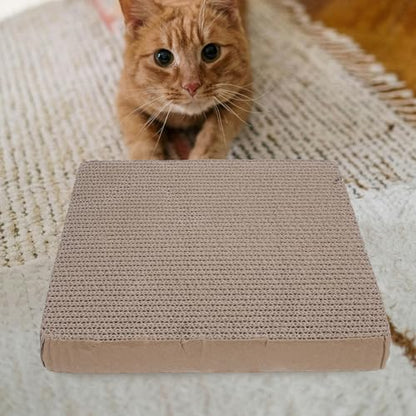 PRETYZOOM Replaceable Cat Scratching Board Pad, Sturdy Corrugated Cardboard Scratcher, Round Replacement for Indoor Kitten Scratcher, Reusable Wear-Resistant Scratch Pad for Cat Furniture