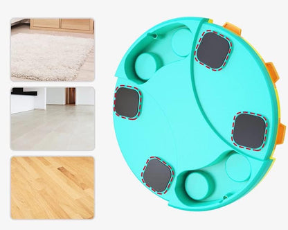 Piggy Poo and Crew Treat Popper Slow Feeder Interactive Food Dispenser Puzzle Game for Dogs Puppies Rabbits Pigs Small Animals - color: Blue and Yellow