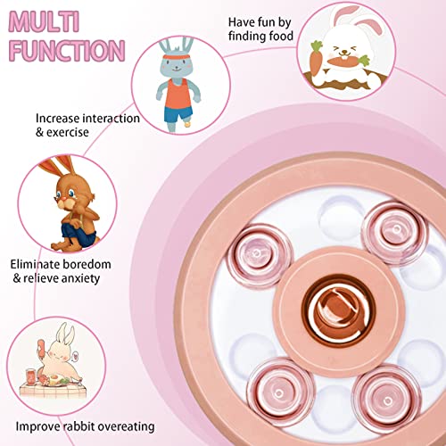 kathson Bunny Enrichment Toys Treat Dispenser Rats Foraging Toy Small Animal Interactive Puzzle ToysBoredom Breaker for Hamster Mouse Ferret Cat Dog - color: Pink