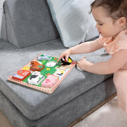 Melissa & Doug Farm Wooden Chunky Puzzle (8 pcs) - FSC Certified - style: Farm