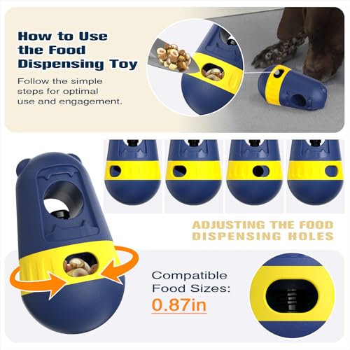 2-in-1 Dog Bully Stick Holder & Treat Dispenser Toy for Medium/Small Dogs