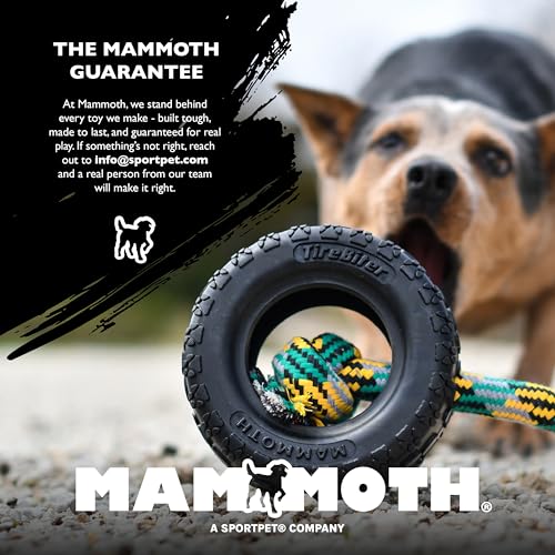 Chew King by Mammoth Supreme Rubber Ring Dog Toy, Durable Heavy-Duty Chew Toy for Aggressive Chewers, Thick Treaded Ring for Power Chewing & Interactive Play, Medium 6.2" - color: G) Ring