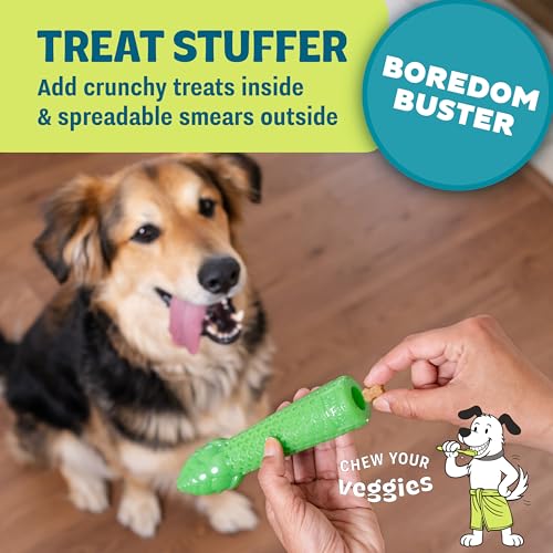 Dental Asparagus Treat-Stuffer Dog Toy – Multi-Textured, Mint Scent, Small & Medium Breeds, 6.7"
