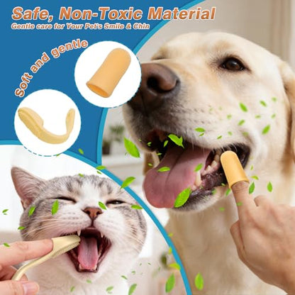 7PCS Dog Bath Brush | Pet Grooming Gloves | Storage Bag | Soothing Massage Rubber Comb with Adjustable Ring Handle | Pet Bathing For Dogs and Cats (Lavender Purple) - color: Lavender Purple