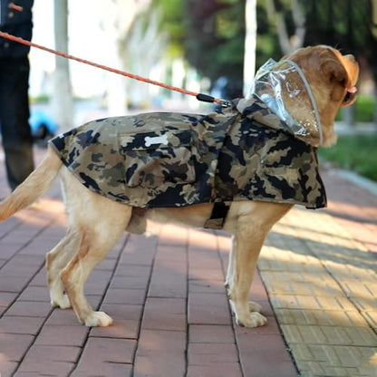 Waterproof Dog Raincoat, Adjustable Reflective Lightweight Pet Rain Clothes with Poncho Hood(X-Small,Camo) - color: Camo, size: X-Small(4-9lb)