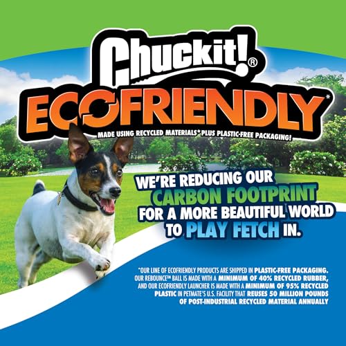 Chuckit! Limited Edition EcoFetch Ball Dog Toy, Medium (2.5 Inch Diameter) Pack of 3, for Breeds 20-60 lbs - style: EcoFetch