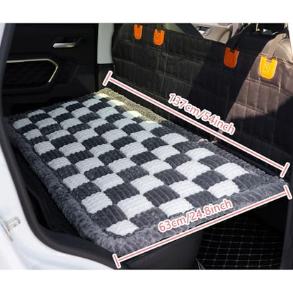 Dog Bed for Car, Backseat Pet Bed Mat, Dog Seat Cover for Car Back Seat, Non-Slip Travel Pet Mat, Fit for Backseat Extenders and Seat Covers (Gray&White, 24.8x54inch) - color: Gray&White