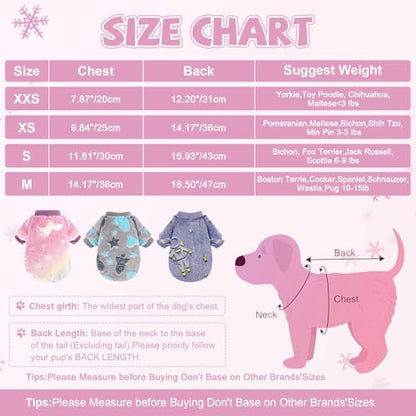 Dog Sweaters for Small Dogs Male Female Night Glow Doggy Clothes Girl Boy, Warm Pullover Dog Sweatshirt, Winter Pet Coat Jacket Cat Costume, Small Doggie Sweater Puppy Outfit, Pink, XS - color: Night Glow Pink, size: X-Small (Chest 13in )