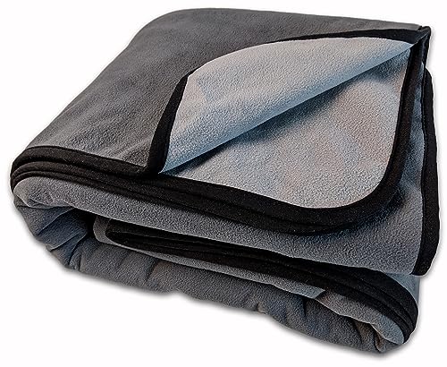 100% Leak Proof, Waterproof Bed Cover, Totally Pee Proof, EZ-Wash, Durable, 3 Layer Blanket (Queen-King 90"x80", Slate Grey, Cool Grey) Adults, Pets, Dogs, Cats - size: Queen-King 90"x80"