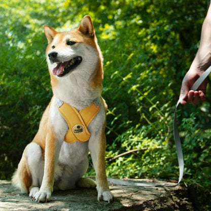 Dog Harness with Leash Set Adjustable Soft Padded Step-in Dog Vest No Choke No Pull Reflective for Small Pets with Poop Bags and Dispenser, Solid and No-chew, Yellow XS - color: Yellow, size: XS (Neck 16-19.1'' Chest 18.8-21.5'')
