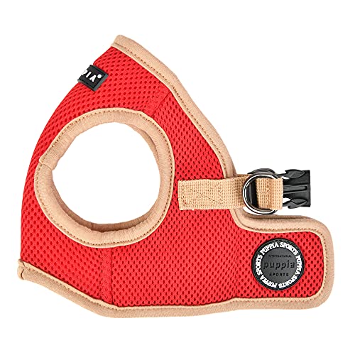 Puppia Soft Vest Dog Harness II Mesh Step-in All Season No Pull No Choke Walking Training for Small & Medium Dog - RED - M - color: RED, size: Medium