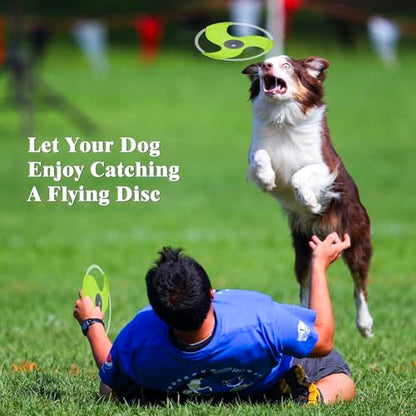 LED Dog Flying Disc, Rechargeable LED Light Dog Flying Disc Flyer Pet Toys, Glow in The Dark Pet Toy with 3 Light Models, High Visibility Lighted Pet Training Throwing Playing for Exercise - color: Green-3