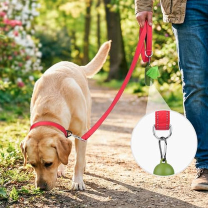 Joytale Dog Leash, 4 FT Double-Sided Reflective, Padded Handle Nylon Heavy Duty Leashes for Small Dogs Walking, Red - color: Red, size: 4 ft Narrow