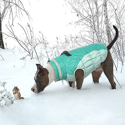 Lelepet Dog Coat Warm Dog Winter Coat Waterproof Dogs Jacket with Harness Built in Reflective Pet Fleece Vest Zip-Up Cold Weather Coats for Dogs Turtleneck & Windproof Coats Chihuahua Mint Green XS - color: Neo Mint, size: X-Small