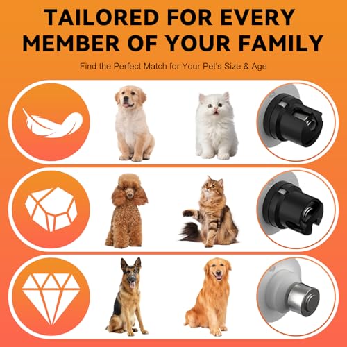 Silent Groom Pro Nail Grinder for Dogs - Quiet Dog Nail Grinder with LED Light, 3-Speed Cordless, 2000mAh Battery & 2 Grinding Heads for Safe Trimming of Small, Medium, Large Dogs and Cats