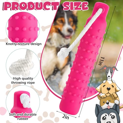 Blueweenly 4 Pcs Dog Bumper Toy for Water Retrieving Plastic Puppy Training Dummy Dog Float Toy Lightweight for Float on The Water Pool Outdoor Training Hunting Fetching (Pink) - color: Pink