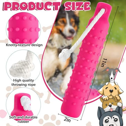Blueweenly 4 Pcs Dog Bumper Toy for Water Retrieving Plastic Puppy Training Dummy Dog Float Toy Lightweight for Float on The Water Pool Outdoor Training Hunting Fetching (Pink) - color: Pink