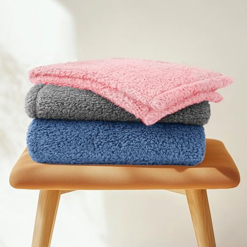 Luciphia Premium Fleece Pet Blanket for Small Medium Dogs Puppy Soft Sherpa Calming Cat Throw Blankets(Pink,41x31 inches) - color: Pink, size: 41x31 inches