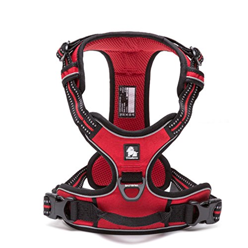 SGODA Dog Harness Reflective Vest with Handle X-Large Red - color: Red, size: X-Large Chest 32-42"