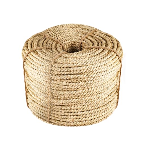 Natural Sisal Rope for Cat Scratcher Replacement, Durable Cat Tree Post Repair Cord for DIY Projects, Climbing Towers, Furniture Protection, Scratch Pad, Crafts, Garden, and Home Décor Use - color: Natural, size: 8mm164ft