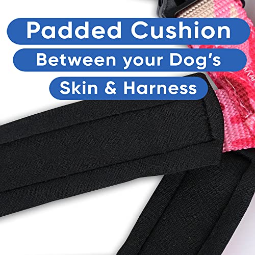 Pawtitas Reflective Padded Dog Harness for X-Small Dogs – Adjustable Puppy Step-in Vest | Fits Chest 14–18 in | No Pull Training Harness | XS | Pink Camouflage - color: Pink Camouflage, size: X-Small (Pack of 1)