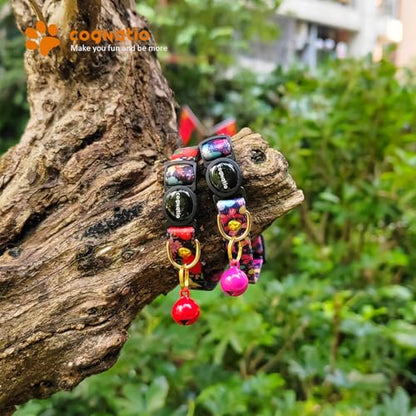 2 Pack Breakaway cat Collars with Bell,Safety Quick Release Pendant Cute Kitten Collar,Adjustable 20-30cm (Red+Rose, 20-30cm) - color: Red+Rose