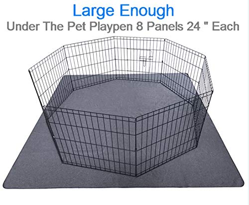 Peepeego 2PCS Dog Training Pads 72" x 72", Reusable, Waterproof , Non Slip - Premium Whelping Pad Washable for Puppy Playpen, Crate - size: 72x72 Inch（Pack of 2)