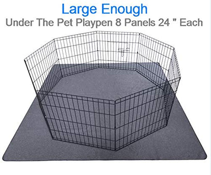 Peepeego 2PCS Dog Training Pads 72" x 72", Reusable, Waterproof , Non Slip - Premium Whelping Pad Washable for Puppy Playpen, Crate - size: 72x72 Inch（Pack of 2)