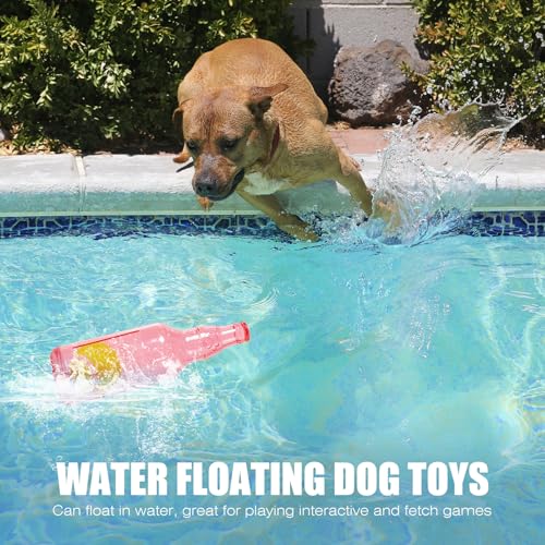 Dog Toy, Dog Squeak Toy, Floating Dog Toy, Interactive Fetch Toy for Play and Training, Bottle Shape with Tennis Ball Inside (Set of Two Small) - color: set of two small