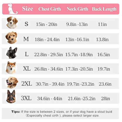 Dog Coat Large, Windproof Dog Jacket with Warm Fleece Lining, Thickened Collar Dogs Winter Coat, Adjustable Reflective Pet Coats for Cold Weather (Pink, XXX-Large) - color: Pink, size: XXX-Large