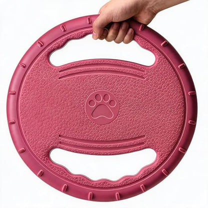 Dog Flying Disc, Durable Soft EVA Flying Ring for Aggressive Chewers, Interactive Fetch & Training Toy, Floats in Water, Safe on Teeth & Gums, Beach Pool Play (Red) - color: Red