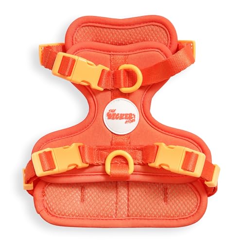 HNS1000A Arlo Extra Small Adjustable Soft Padded No Pull Pet Harness with 3 Buckles and 3 Leash Clips, Aperol - color: Dark Orange, size: X-Small (Chest: 11.8 - 17")