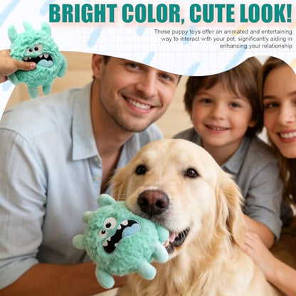 Plush Squeaky Dog Toy, Crinkle Stuffed Dog Toy Keep Them Busy Tug of War Birthday Dog Chew Toy for Small Medium Large Dogs (Light Green) - color: Light Green