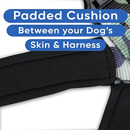 Pawtitas Reflective Padded Dog Harness for X-Small Dogs – Adjustable Puppy Step-in Vest | Fits Chest 14–18 in | No Pull Training Harness | XS | Grey Camouflage - color: Grey Camouflage, size: X-Small (Pack of 1)