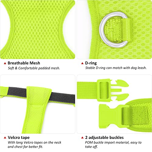 LED Dog Harness - Safety Light Up Dog Vest, No-Pull Dog Harness, Rechargeable Glowing Pet Harness for Dogs Nighttime Walking (Green, Medium) - color: Green, size: Medium