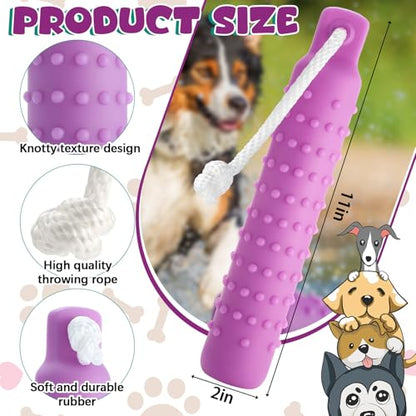 Blueweenly 4 Pcs Dog Bumper Toy for Water Retrieving Plastic Puppy Training Dummy Dog Float Toy Lightweight for Float on The Water Pool Outdoor Training Hunting Fetching (Purple) - color: Purple